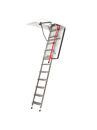 Lux Metal Folding Loft Ladder with Unfolding Support Mechanism